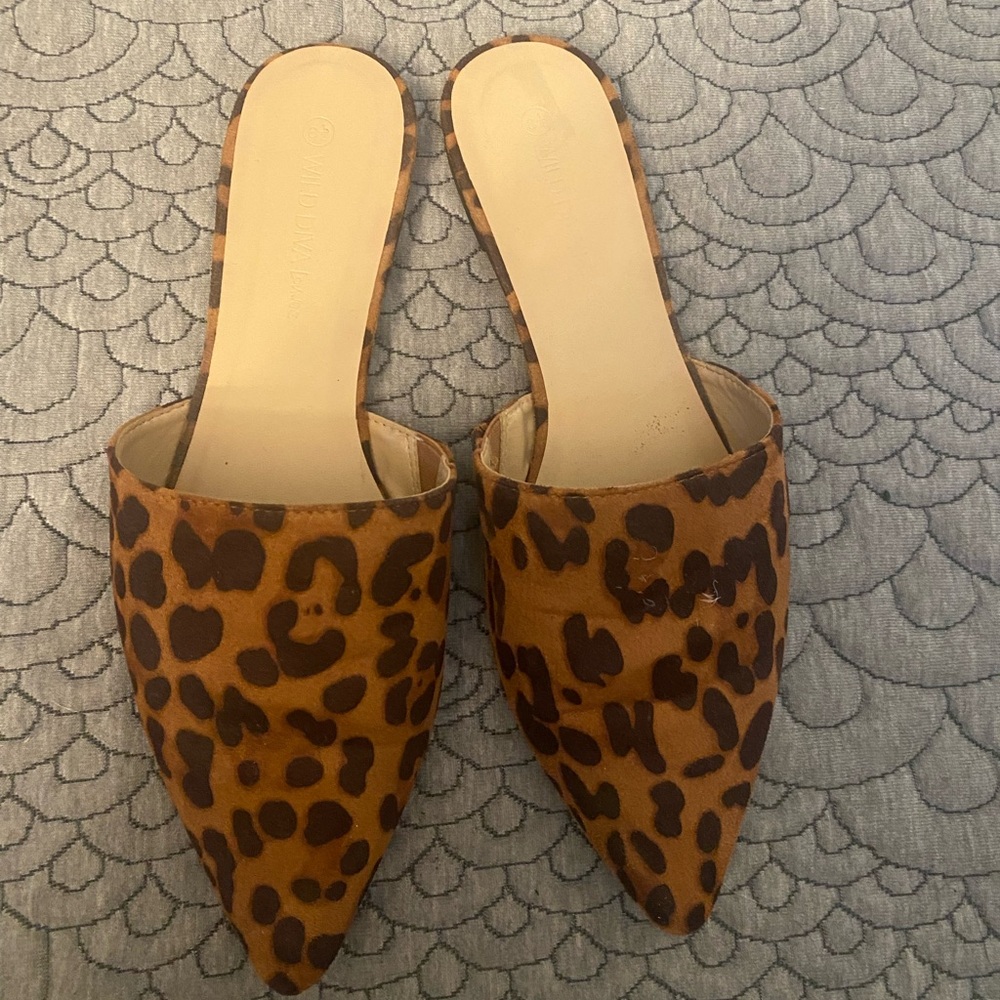 Leopard Print Women's Mules